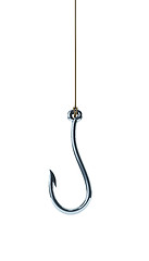 Image showing fishing hook isolated on white background