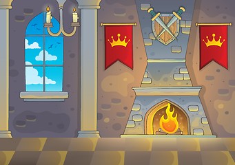 Image showing Castle interior theme background 1