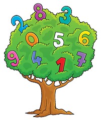 Image showing Tree with numbers theme image 1