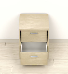 Image showing Wood nightstand