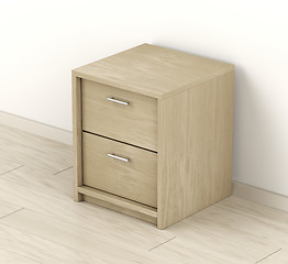 Image showing Wooden nightstand