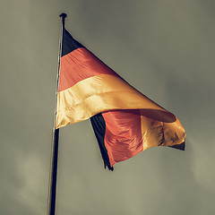 Image showing Vintage looking German flag