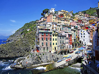 Image showing Riomaggiore  on Italian Coast