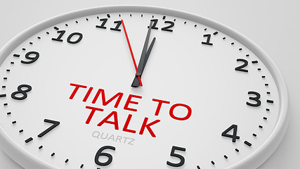 Image showing time to talk modern bright clock style 