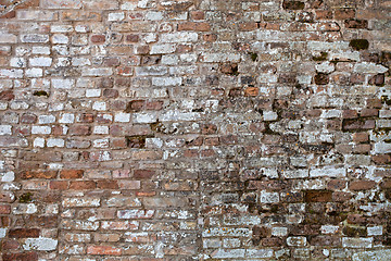 Image showing Antique brick wall texture grunge texture.