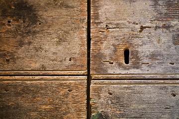 Image showing Antique wooden grunge door texture. 