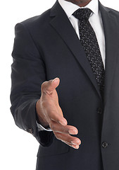 Image showing Outstretched hand from a business man