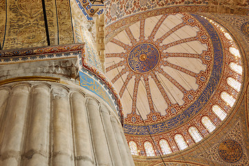 Image showing Interior view from the Blue Mosque,