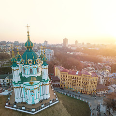 Image showing Andrew\'s Church on Andrew Descent in Kiev