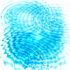 Image showing Abstract blue circular water ripples