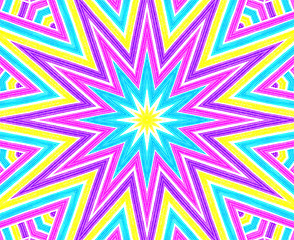 Image showing Background with bright colorful concentric pattern