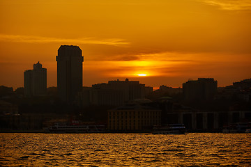 Image showing Besiktas coastline, the European side of Istanbul.