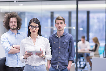 Image showing Portrait of a startup business team At A Meeting