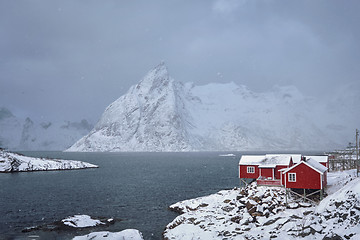 Image showing Hamnoy fishing village on Lofoten Islands, Norway 