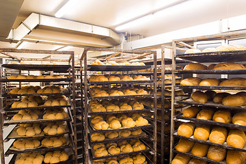 Image showing bread bakery food factory production with fresh products