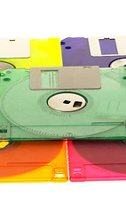 Image showing coulorfull floppy disk