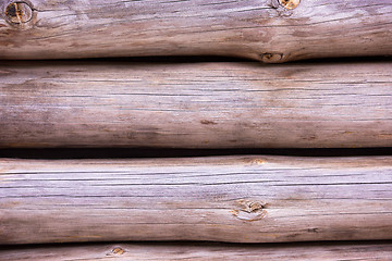 Image showing close up of old wooden wall