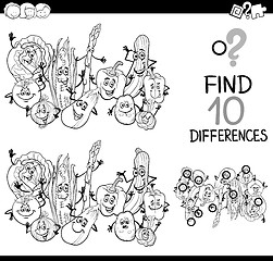 Image showing difference game coloring page