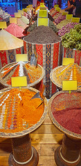 Image showing Spices for sale in bazaar