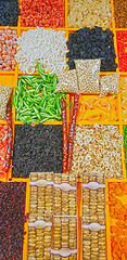 Image showing Dried fruits in  market shop
