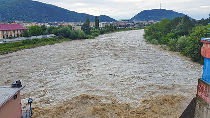 Image showing Dam with open gates