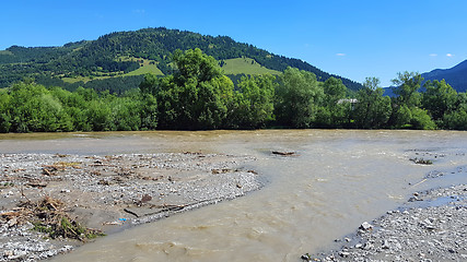 Image showing River valley after flooding