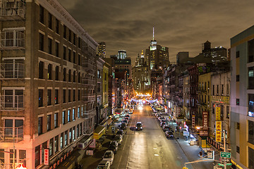 Image showing Chinatown at night, New York City, United States of America.