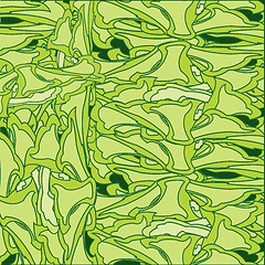 Image showing Abstract decorative pattern of the green colour