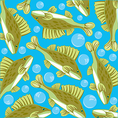 Image showing Vector illustration of the decorative pattern of fish ruff