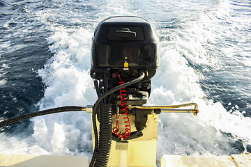 Image showing Outboard boat engine