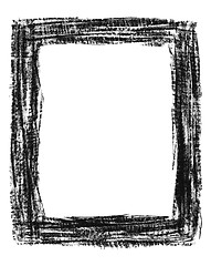 Image showing Hand-drawn black grunge frame