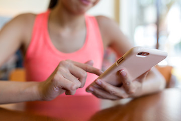 Image showing Woman use of mobile phone