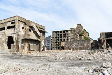 Image showing Abandoned Battleship island in Nagasaki