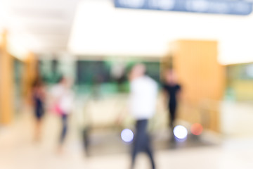 Image showing Shopping plaza blurred background