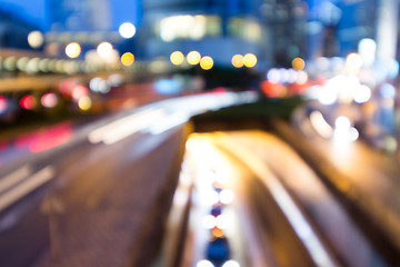 Image showing Blur view of city in Hong Kong 