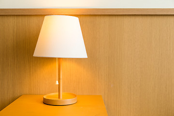 Image showing Lamp on bedside