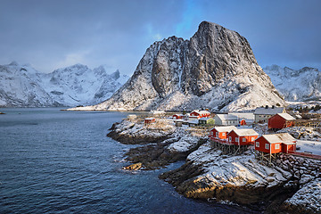 Image showing Hamnoy fishing village on Lofoten Islands, Norway 