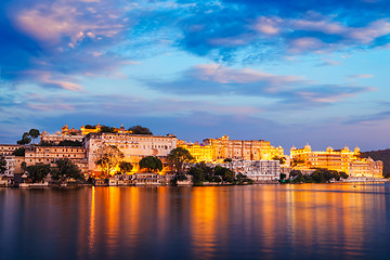 Image showing City Palace, Udaipur -  palace complex on Lake Pichola, Udaipur,