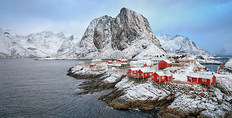 Image showing Hamnoy fishing village on Lofoten Islands, Norway 