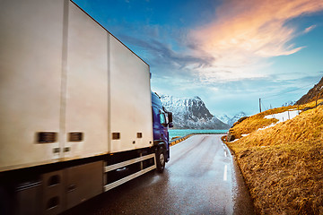 Image showing Truck on road in Norway
