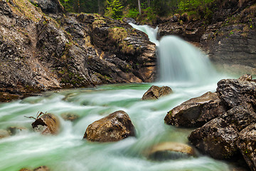 Image showing Cascade of Kuhfluchtwasserfall. Farchant, Garmisch-Partenkirchen