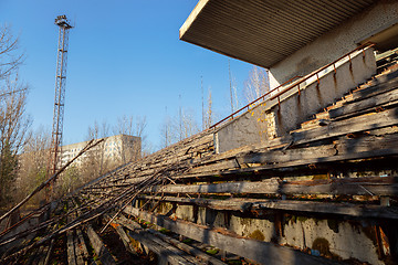 Image showing Part of the Abandoned stadium in Pripyat, Chernobyl Exclusion Zone 2019