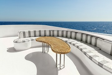 Image showing Relaxing area of luxury yacht