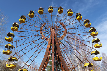 Image showing Ferris wheel of Pripyat ghost town 2019