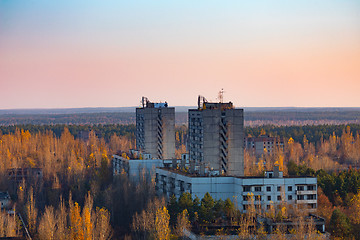 Image showing Abandoned Cityscape in Pripyat, Chernobyl Exclusion Zone 2019