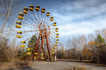 Image showing Ferris wheel of Pripyat ghost town 2019