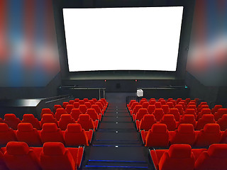 Image showing Empty cinema auditorium