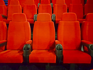 Image showing Comfortable red seats