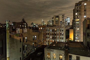 Image showing Chinatown at night, New York City, United States of America.