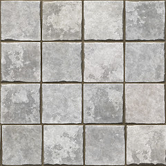 Image showing seamless gray tiles background